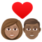 Couple with Heart- Woman- Man- Medium Skin Tone- Medium-Dark Skin Tone emoji on Emojione